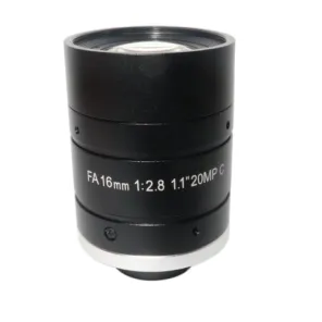 Foctek 16mm 1.1 inch 20MP C Mount Low Distortion FA Fixed Focal Optical Lens for Industrial cameras