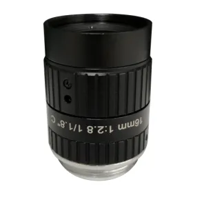 C-Mount FA Lens for Machine Vision with 16mm focal length 3K 6MP F2.8 iris 1/1.8" inch format
