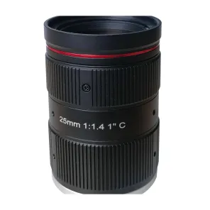 Hot Selling Product C-M25(12Mp)-1F14 C-Mount 1.1" 25Mm 12Mp F1.4 Lens For Anpr Cameras, Speed Enforcement Cameras