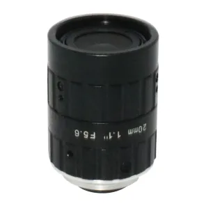 C-Mount FA lens 1"inch format 20mm focal length 8K 20MP F5.6 iris lens for Machine Vision