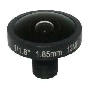 Foctek CCTV Lens M12x0.5 Mount 5.6mm 185 degree and 12MP F2.0 Aperture 1.85mm focal length Fisheye Lens