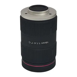 1" C Mount 12MP resolution F1.4 iris 16mm fixed focal CCTV Lens