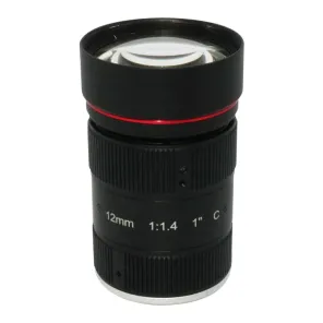 Traffic Monitoring Camera CCTV Lens with C-mount 1" inch 12mm focal length 12MegaPixel F1.4