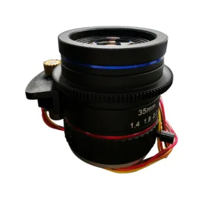 C-mount CCTV Lens For Traffic Monitoring Camera with 1.1inch F1.4 12MP 35mm Motorized f0cusLens