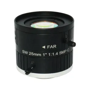 C-SW25IR(5MP)-1F14 C-Mount 1" 25mm 5MP F1.4 short wave infrared Lens