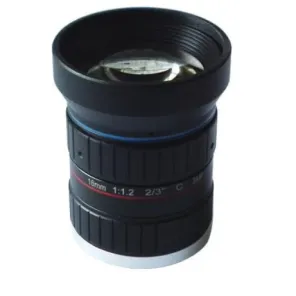 C-Mount lens with 2/3" format 16MM 5MP F1.2 Lens For Traffic Monitoring Camera