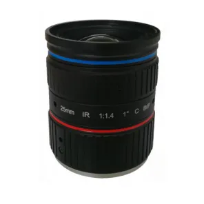 C-mount 1inch F1.4 25mm Lens 8MP Manual Iris CCTV Lens For Traffic Monitoring Camera