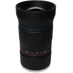 C-Mount lens with 4/3" format 25MM 12MP F1.4 Lens For Traffic Monitoring Camera