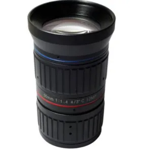 C-Mount lens with 4/3" format 50MM 12MP F1.4 Lens For Traffic Monitoring Camera
