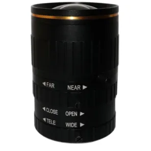 C-Mount 2/3" 8-20mm Varifocal Zoom 3MP F1.7 and Manual Iris IR Correction Lens